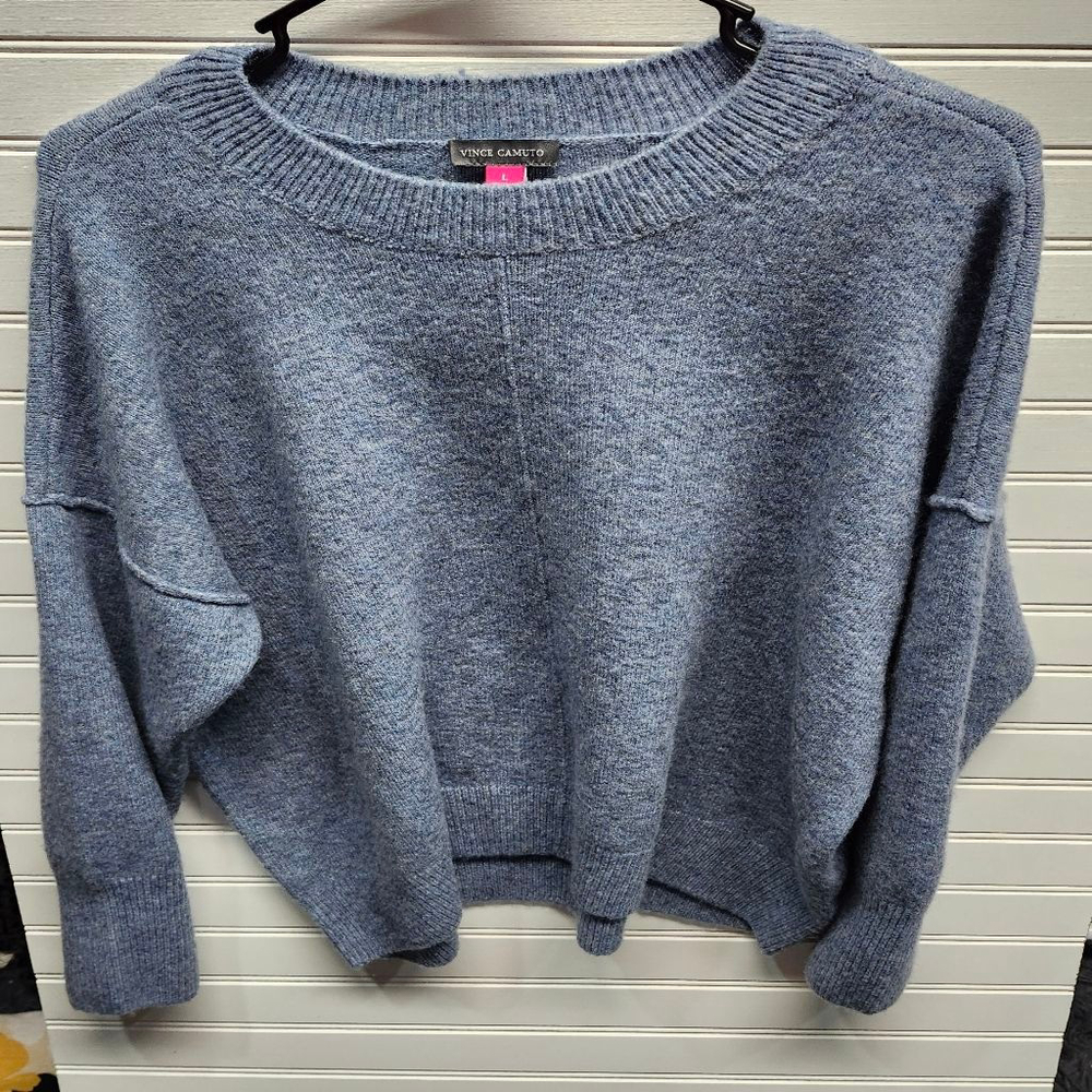 Women's Vince Camuto Blue Crew Neck Sweater L B2